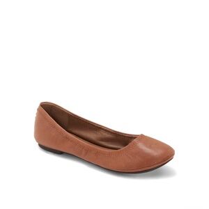 Lucky Brand Emmie Brown Leather Ballet Flats